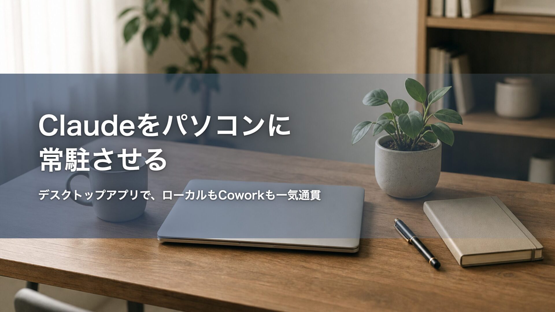 Claudeをパソコンに常駐させる 記事アイキャッチ