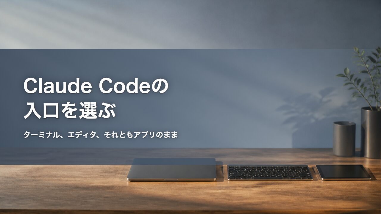 Claude Codeの入口を選ぶ 記事アイキャッチ