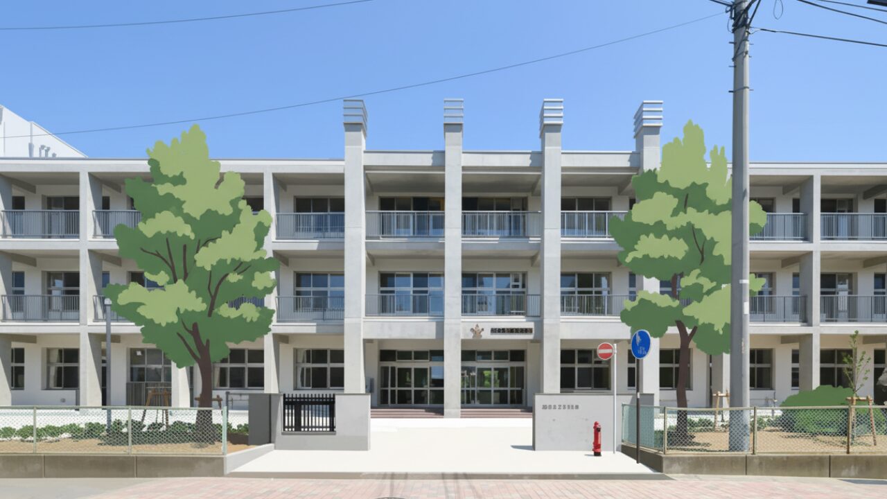 長野市立柳町中学校のイメージイラスト画像