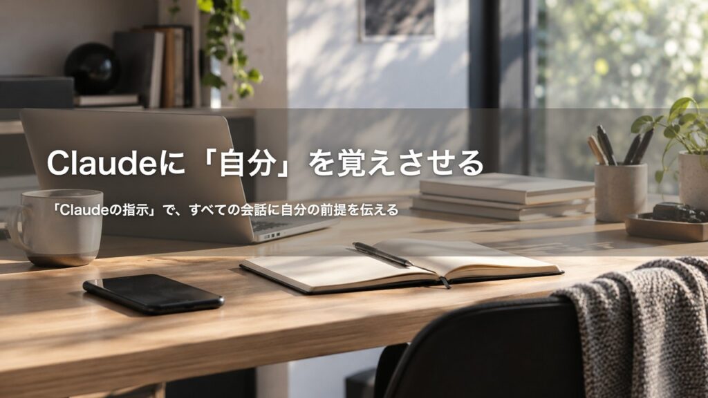 Claudeに自分を覚えさせる 記事アイキャッチ