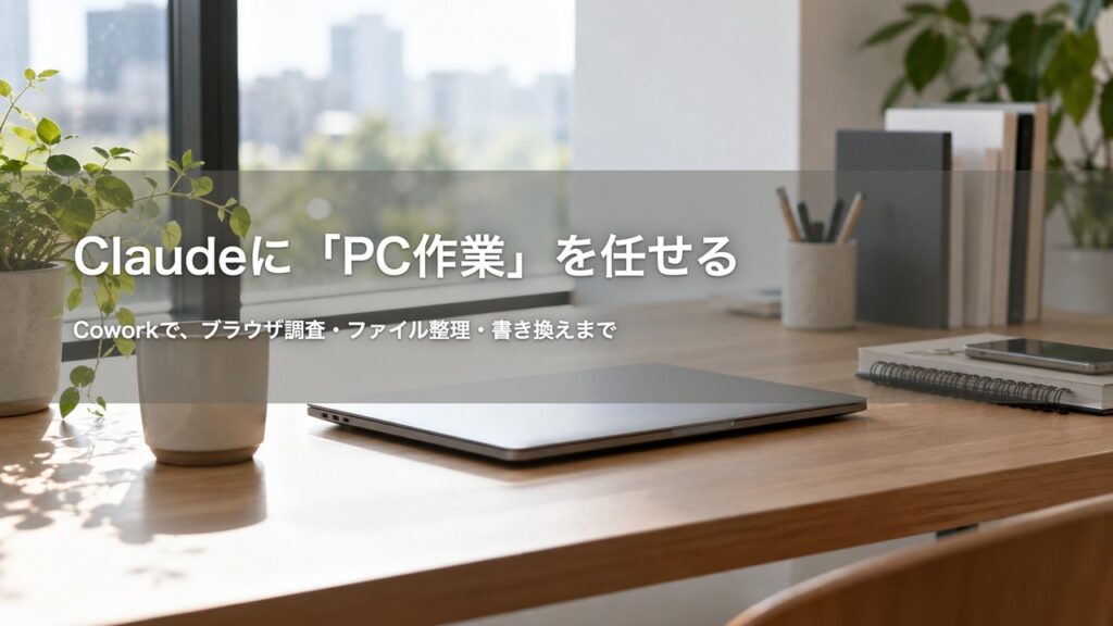 Claudeに「PC作業」を任せる 記事アイキャッチ