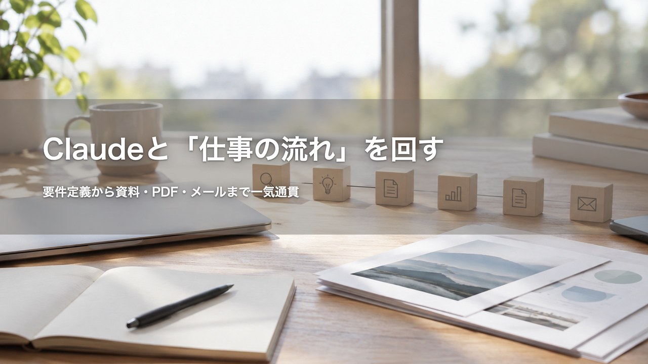 Claudeと「仕事の流れ」を回す 記事アイキャッチ